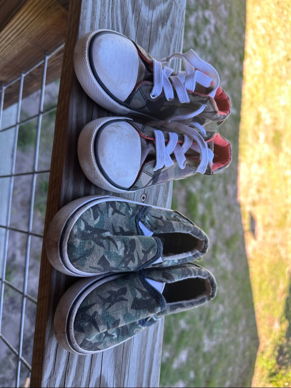 Kids Camouflage Slip-On and Lace-Up Sneakers - Green